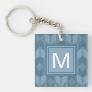 Porte-clefs Motif bleu extérieur de flèche d'étape   du