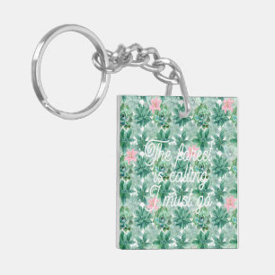 Porte-clefs Motif botanique succulent