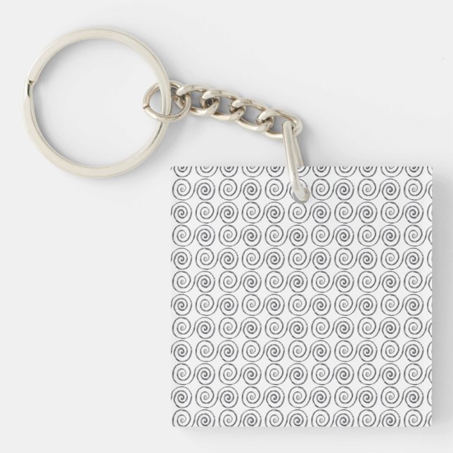 Porte-clefs Motif celtique à double spirale (Devant)