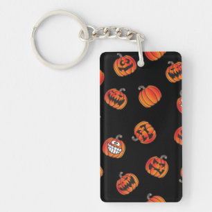 Porte-clefs motif citrouille
