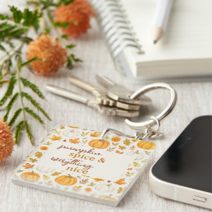 Porte-clefs Motif Citrouille mignon Thanksgiving