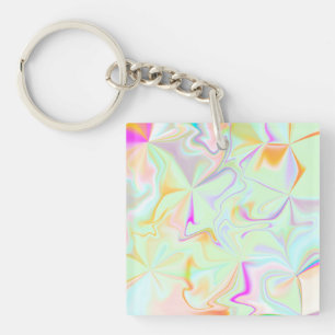 Porte-clefs Motif coloré abstrait hologramme