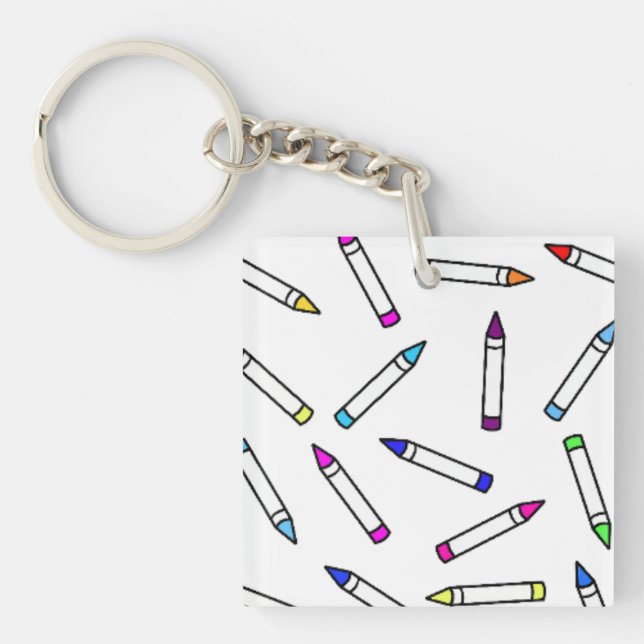 Porte-clefs Motif Crayon de dessin (Devant)