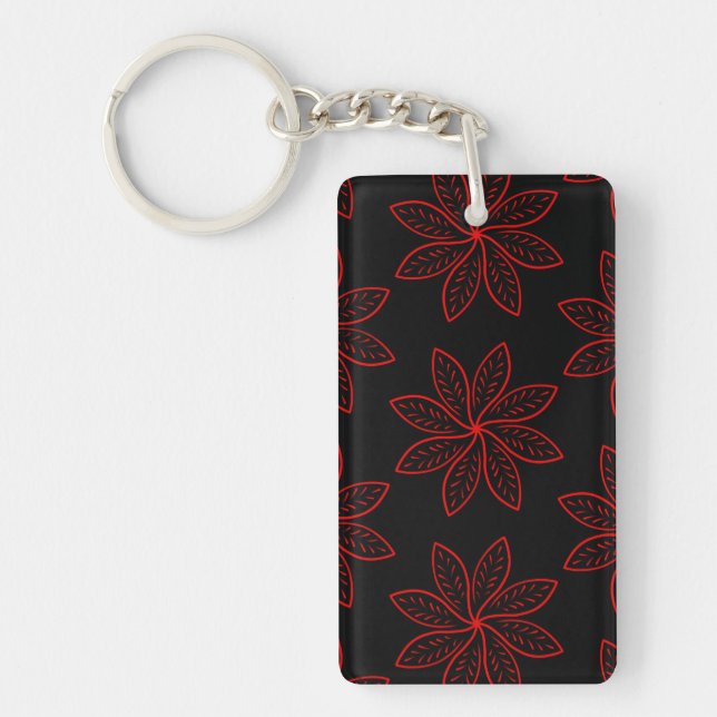 Porte-clefs Motif criminel sur noir (Devant)
