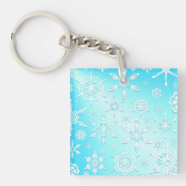 Porte-clefs Motif Crystal Snowflakes (Devant)