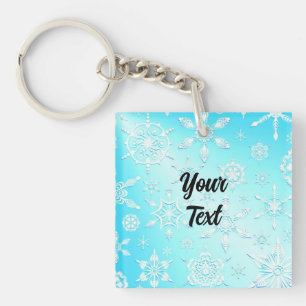 Porte-clefs Motif Crystal Snowflakes