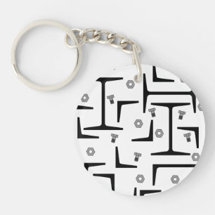 Porte-clefs Motif d'acier structurel