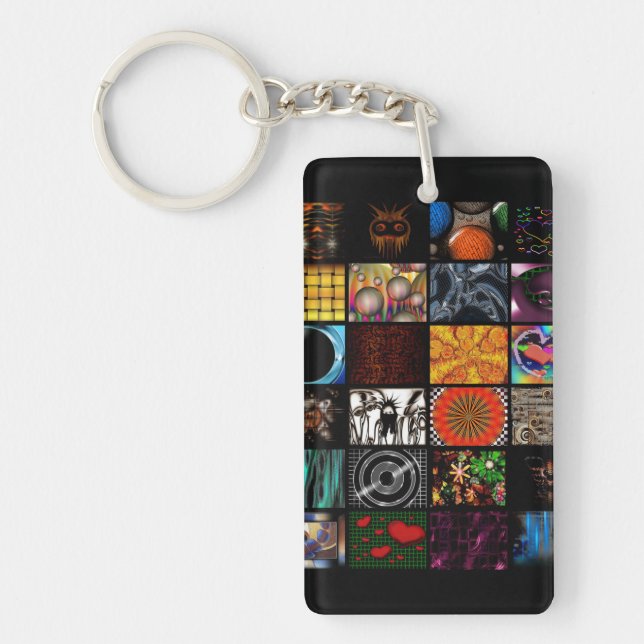 Porte-clefs Motif d'arts pop décoratifs (Devant)