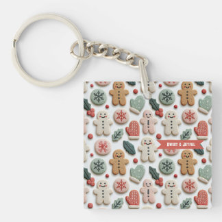 Porte-clefs Motif de biscuits de Noël mignon