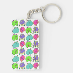 Porte-clefs Motif de boutons de hamster coloré
