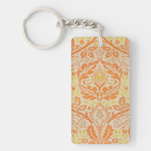 Porte-clefs Motif de branche dorée de William Morris, art vint