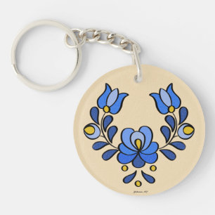 Porte-clefs Motif de broderie hongrois - Porte - clé acrylique