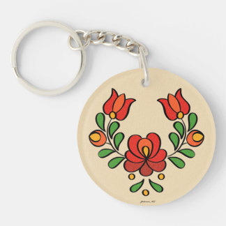 Porte-clefs Motif de broderie hongrois - Porte - clé acrylique