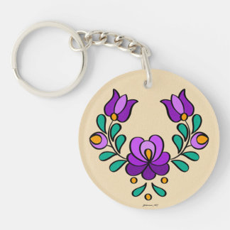 Porte-clefs Motif de broderie hongrois - Porte - clé acrylique