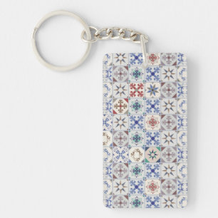 Porte-clefs Motif de carreaux en céramique