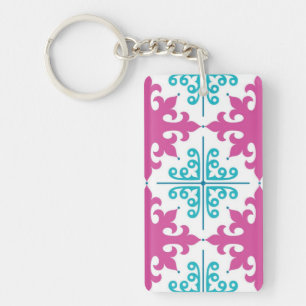 Porte-clefs Motif de carreaux en céramique