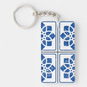 Porte-clefs Motif de carreaux en céramique