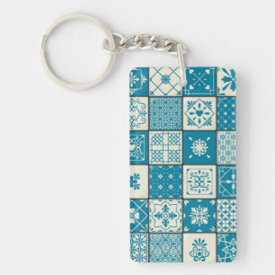 Porte-clefs Motif de carreaux en céramique