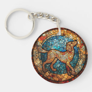 Porte-clefs Motif de chien avec des couleurs vives