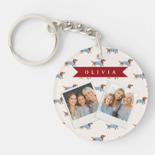 Porte-clefs Motif de chien Dachshund mignon et chic personnali