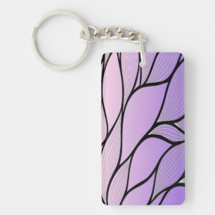 Porte-clefs Motif de congé créatif violet nacré
