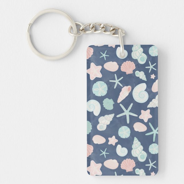 Porte-clefs motif de coquillages (Devant)