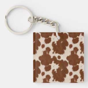 Porte-clefs Motif de cuir de veau réaliste