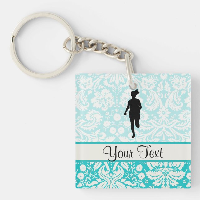 Porte-clefs Motif de damassé ; Fonctionnement de fille (Devant)