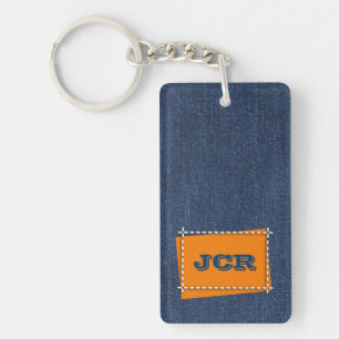 Porte-clefs Motif de déni de monogrammes personnalisés