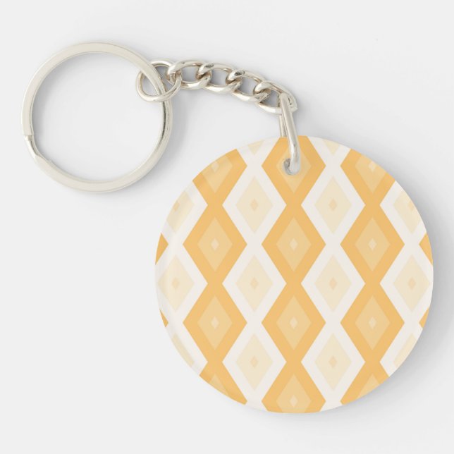 Porte-clefs Motif de diamant jaune (Devant)