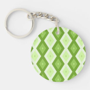 Porte-clefs Motif de diamant vert Chartreuse