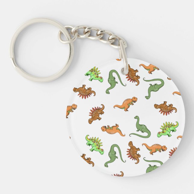 Porte-clefs Motif de dinosaure mignon (Devant)
