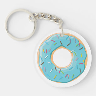 Porte-clefs Motif de Donuts Colorés Rétro pour une Fête Amusan