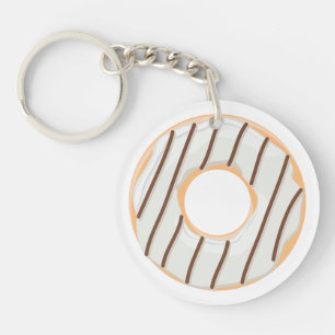 Porte-clefs Motif de Donuts Colorés Rétro pour une Fête Amusan