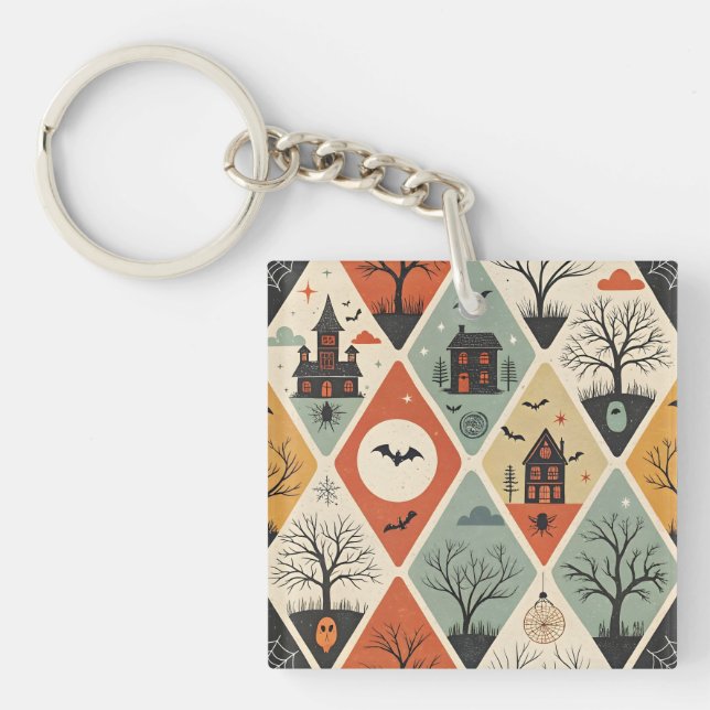 Porte-clefs Motif de fantôme sombre (Devant)