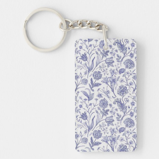 Porte-clefs Motif de fleurs (Devant)
