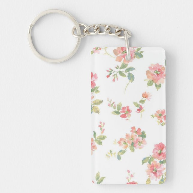 Porte-clefs Motif de fleurs (Devant)