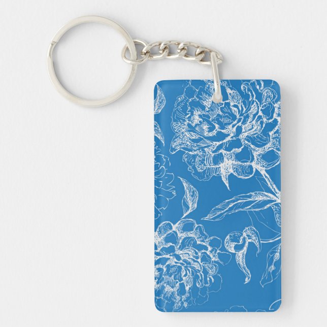 Porte-clefs Motif de fleurs (Devant)