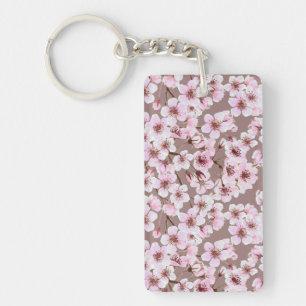 Porte-clefs Motif de fleurs de cerisiers
