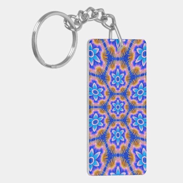Porte-clefs Motif de fleurs de fleur mignonne (Devant gauche)