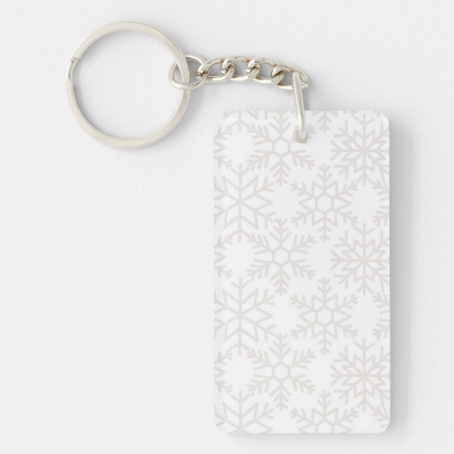 Porte-clefs Motif de flocon de neige	 (Devant)