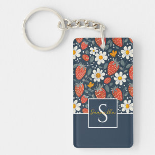 Porte-clefs Motif de fraise personnalisé mignon