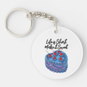 Porte-clefs Motif de gâteau au coeur mou