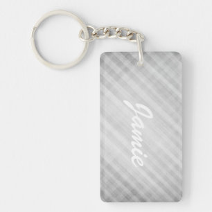 Porte-clefs motif de grille abstrait