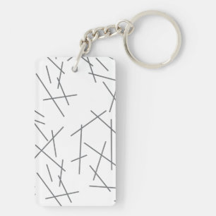 Porte-clefs Motif de ligne graphique moderne, simple, désordon