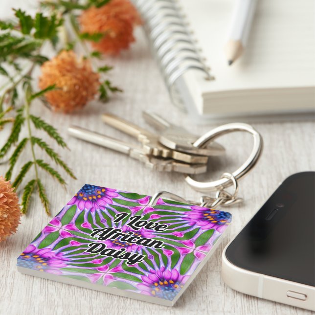 Porte-clefs Motif de marguerite esthétique (Devant Droit)