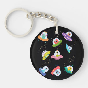 Porte-clefs Motif de navires UFO