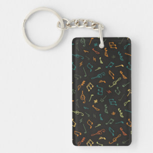 Porte-clefs Motif de notes musicales