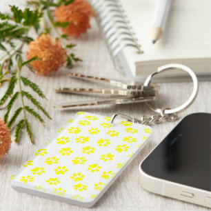 Porte-clefs Motif De Pâtes, Patrouilles De Chien, Paws Jaunes