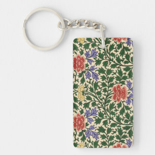 Porte-clefs Motif de pivoine de chinoiserie vintage Owen Jones